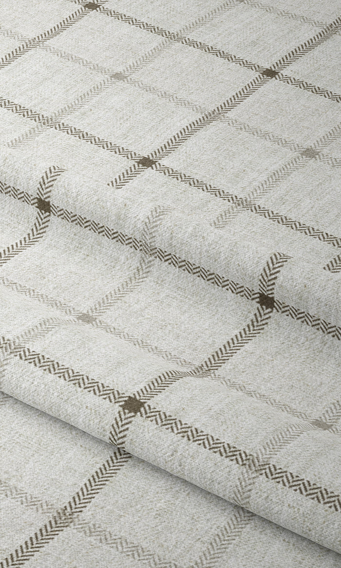 Modern Striped Print Drapes for Living, Bedroom, Kitchen, Bathroom (White/ Beige)