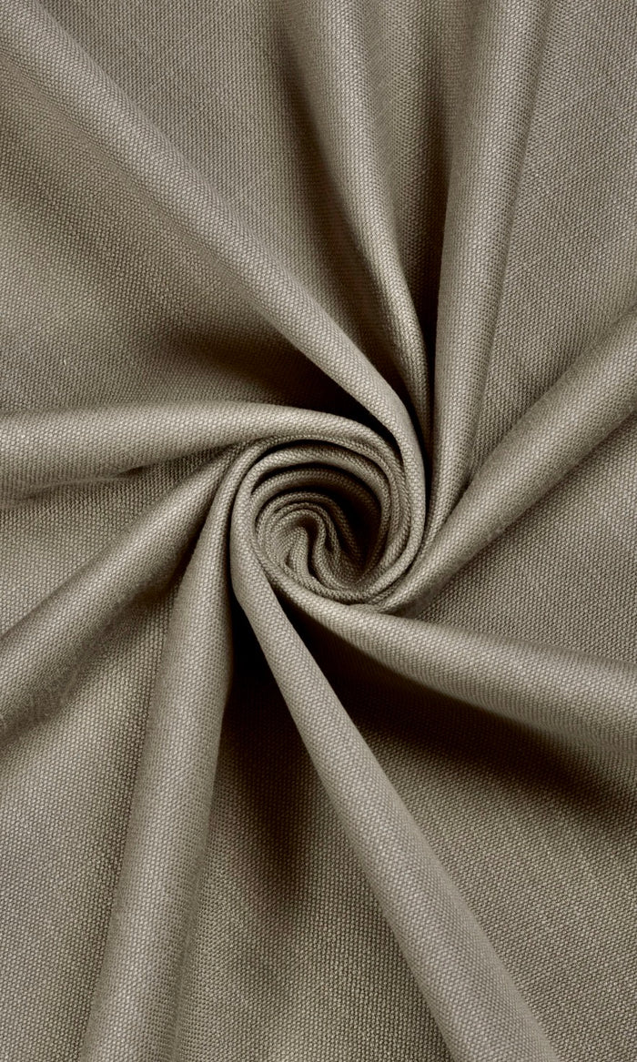 Poly-Cotton Blend Drapery for Living, Bedroom, Kitchen, Bathroom (Coffee Brown)