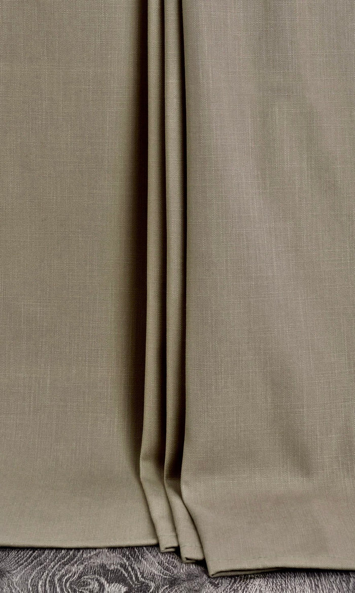 Poly-Cotton Blend Pinch Pleat, Rod Pocket, Eyelet Curtains (Coffee Brown)