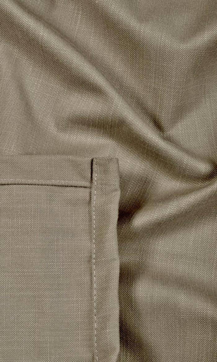 Poly-Cotton Blend Any Size Style Curtains (Coffee Brown)