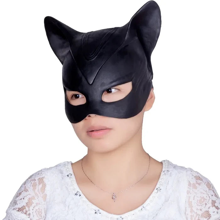 Catwoman Latex Cosplay Mask | Halloween Party Mask | SheRoar