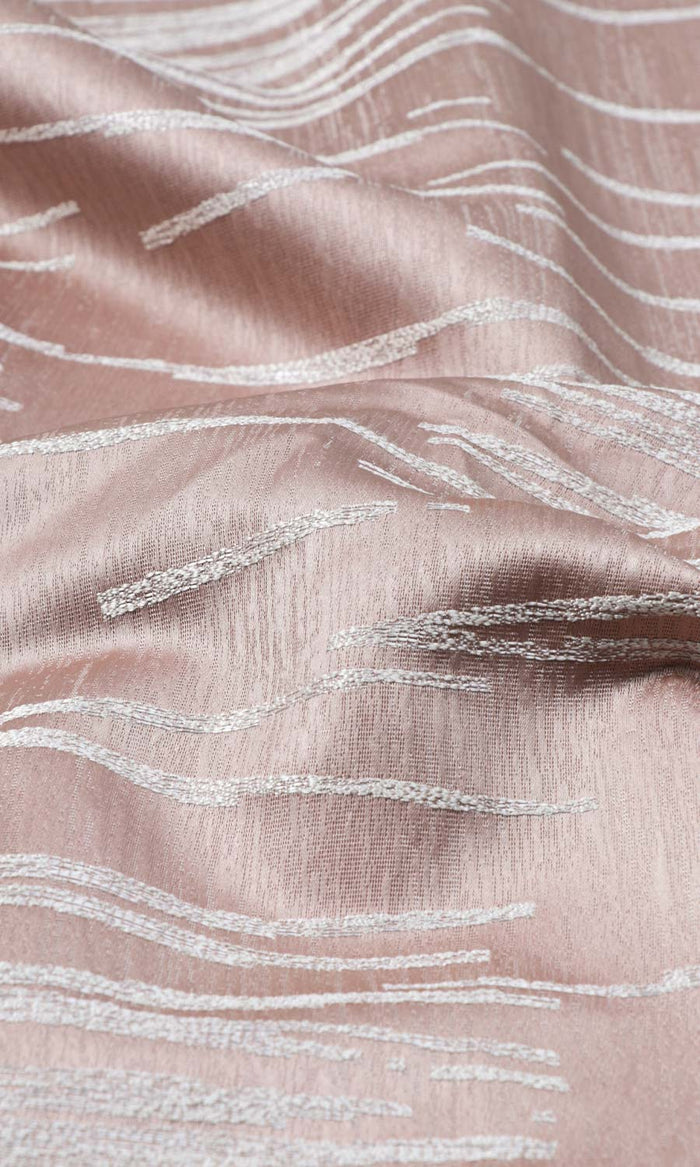 Abstract Patterned Fabric By the Metre for Curtains & Drapes (Blush Pink)