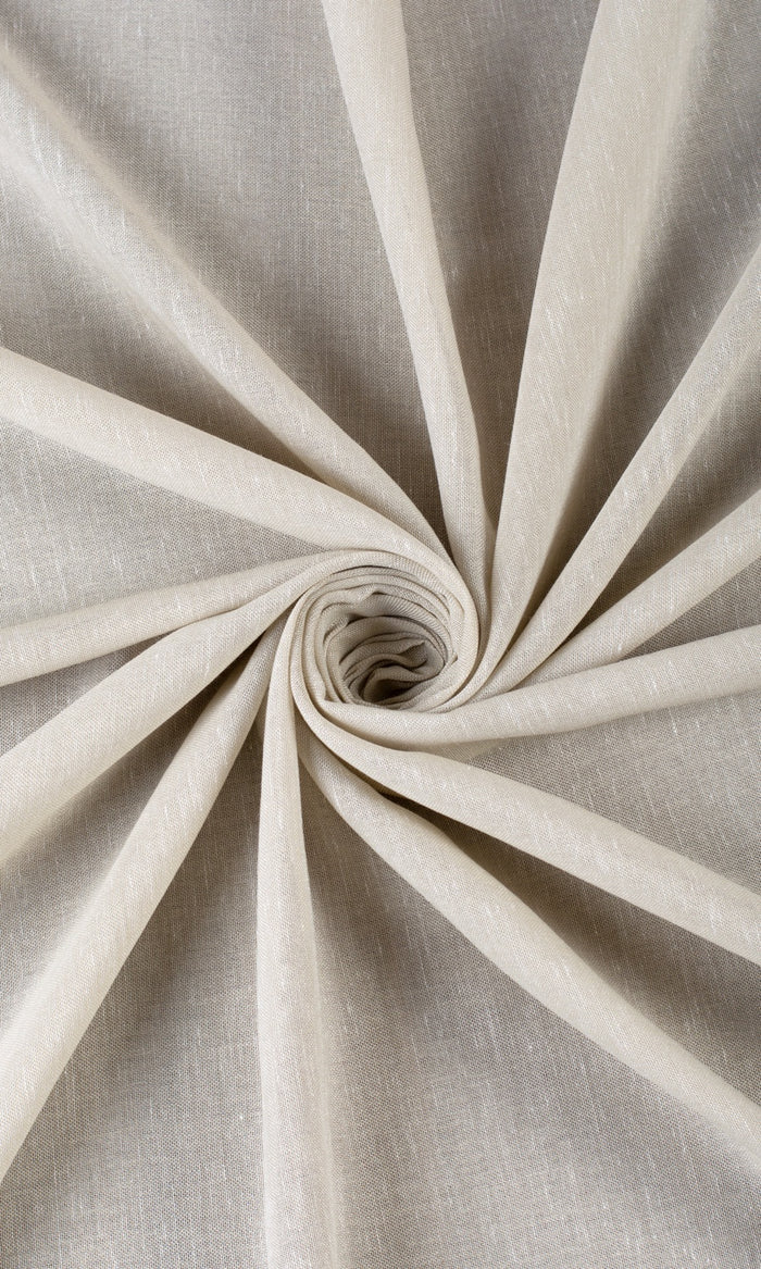 Plain Sheer Window Treatments Fabric By the Metre (Gre-ige)
