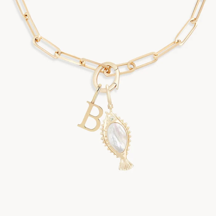 charm holder - 10k yellow gold