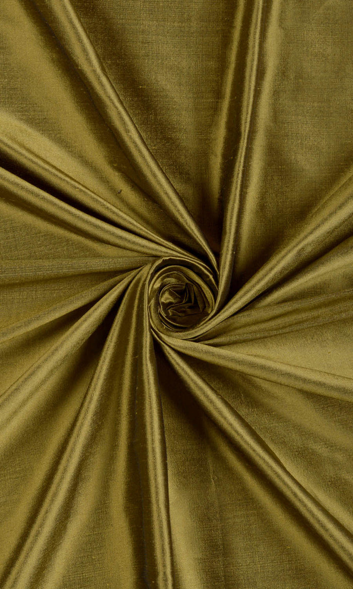 Shantung Silk Curtains (Olive Green)