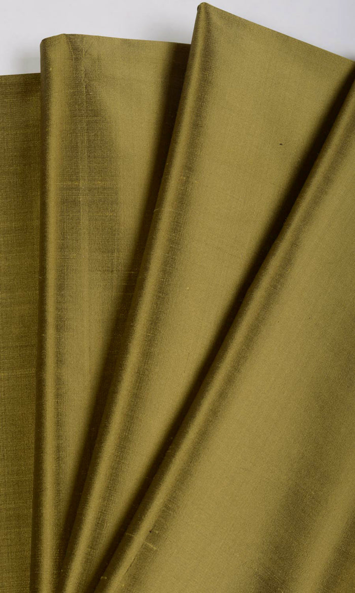 Shantung Silk Curtains (Olive Green) Extra Long Short Wide