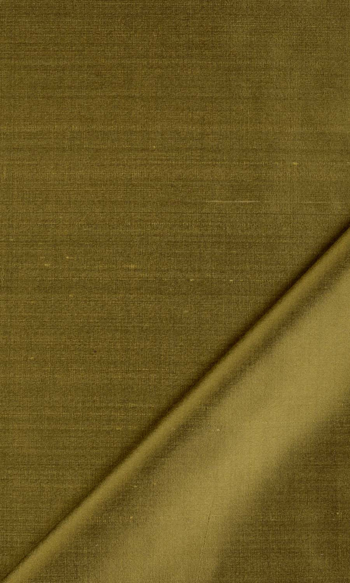 Shantung Silk Made-to-Measure Curtains (Olive Green)