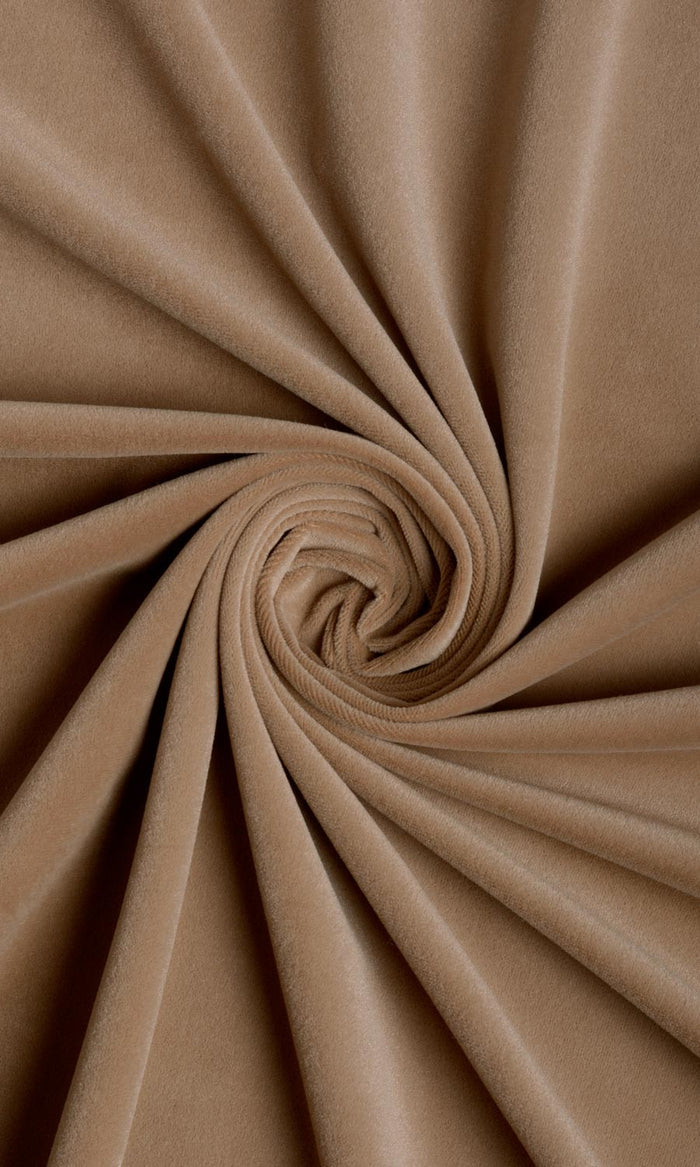 Velvet Home Décor Fabric By the Metre (Brown)