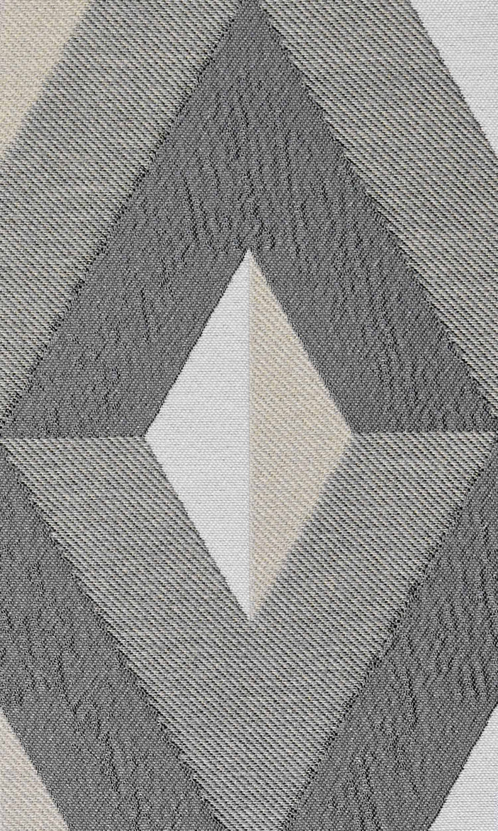 Geometric Pinch Pleat, Rod Pocket, Eyelet Curtains (Brown/ Gray/ White)