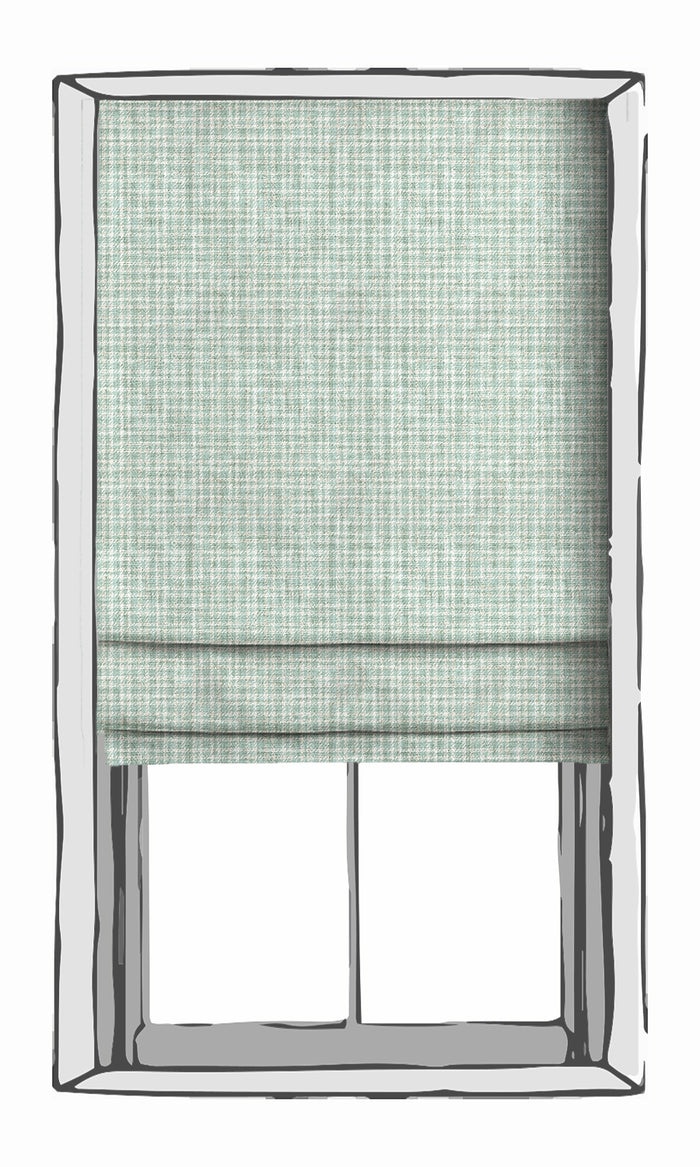Check Patterned Drapery for Living, Bedroom, Kitchen, Bathroom (Aqua Blue/ White)