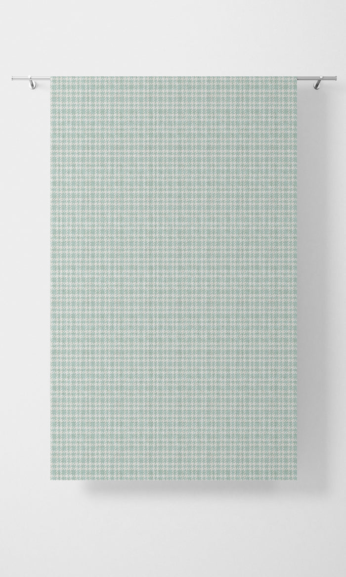 Check Patterned Drapery (Aqua Blue/ White) Extra Long Short Wide