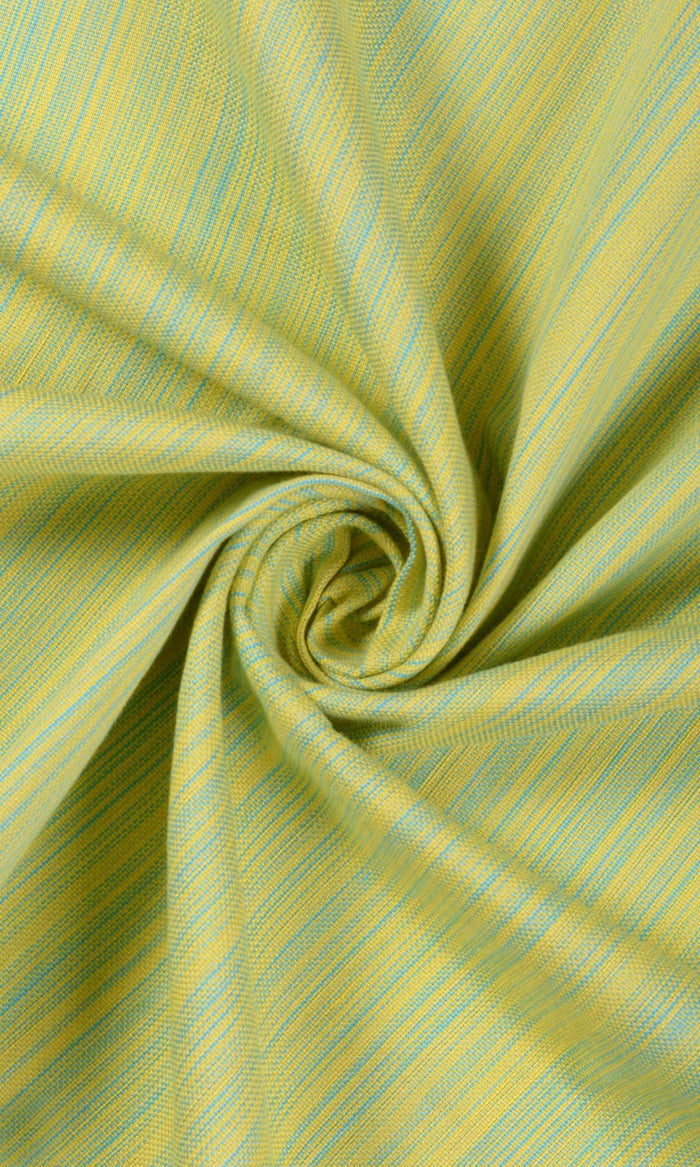 Cotton Home Textile Fabric Material By the Metre (Yellow/ Light Green)