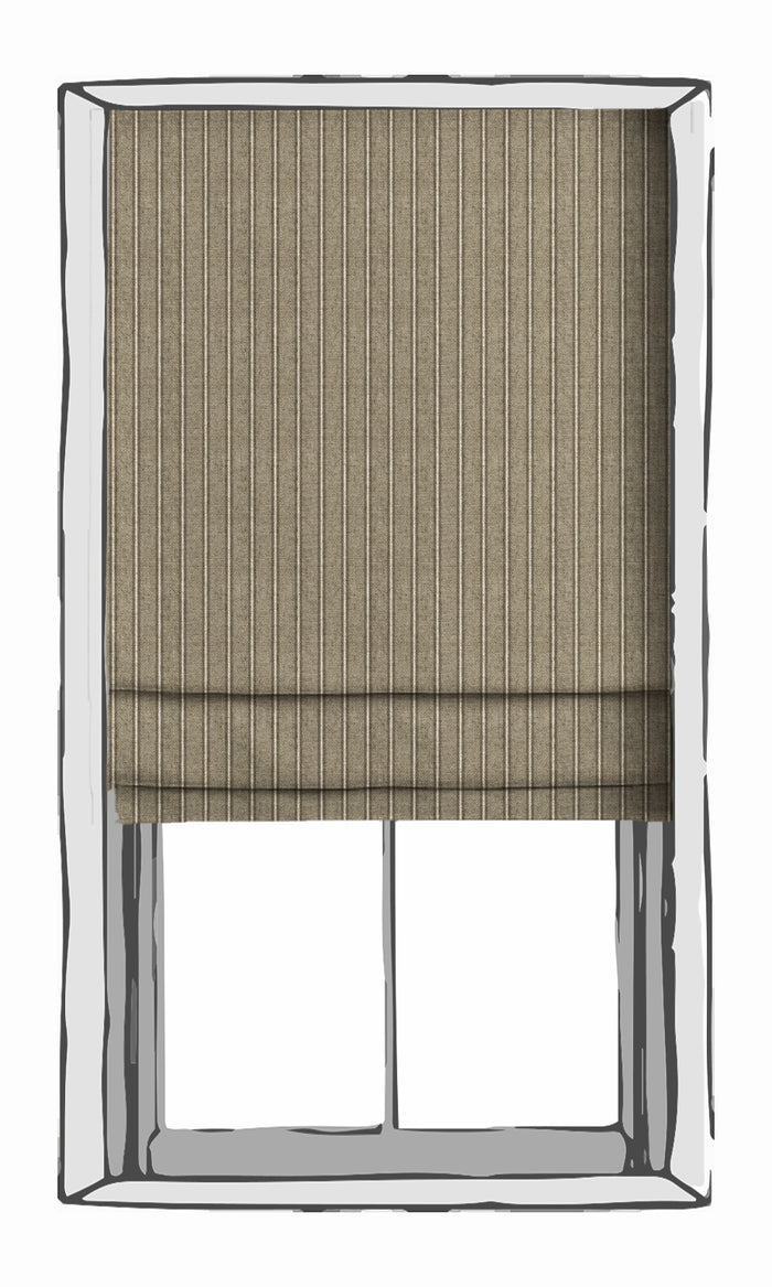 Modern Striped Print Drapes for Living, Bedroom, Kitchen, Bathroom (Brown & Beige)