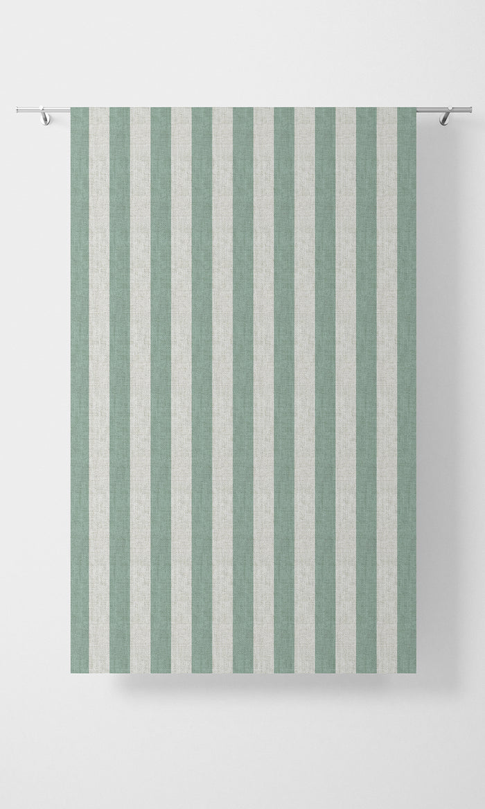 Striped Home Textile Fabric Material By the Metre (Egg Blue/ White)