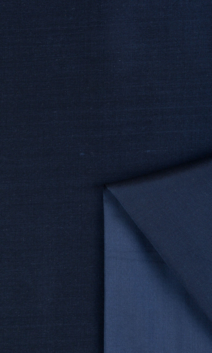 Shantung Silk Fabric Material By the Metre (Midnight Blue/ Navy)