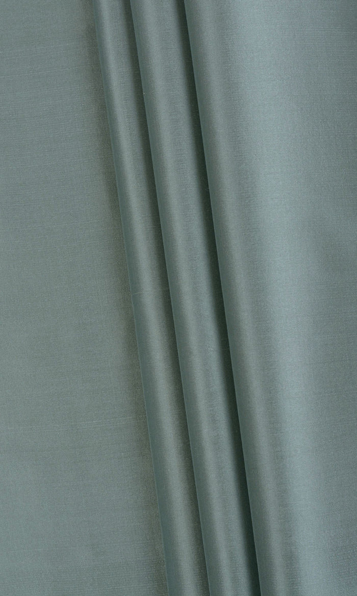 Shantung Silk Fabric Material By the Metre (Steel Blue/ Grey)