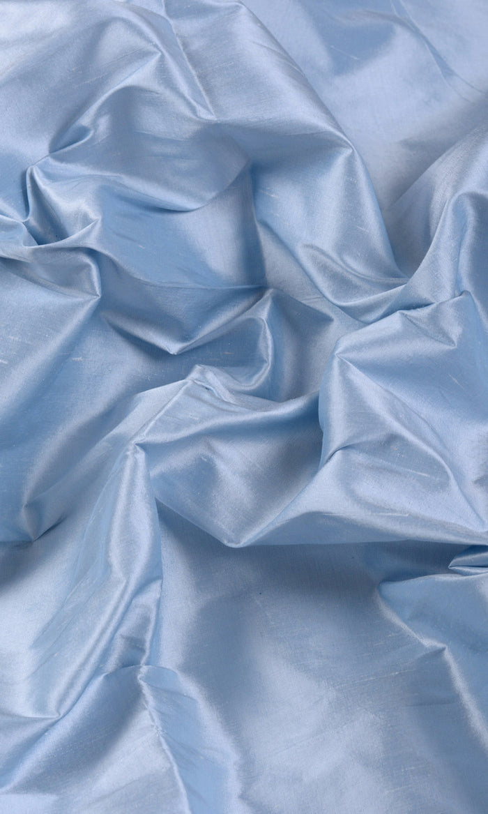 Shantung Silk Drapery for Living, Bedroom, Kitchen, Bathroom (Steel Blue)