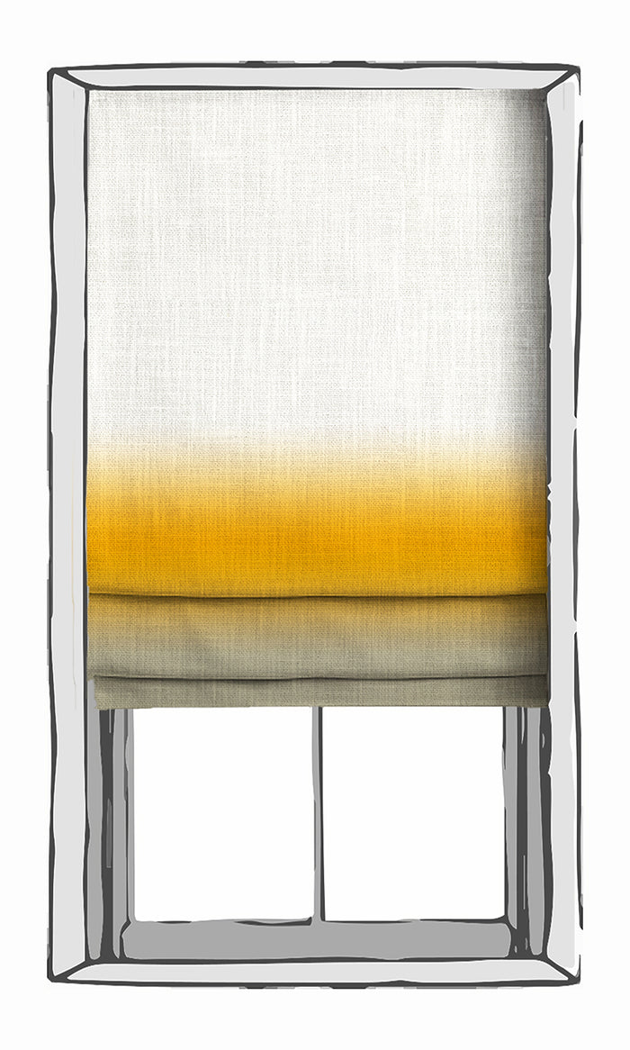 3-Tone Ombre Curtains for Living, Bedroom, Kitchen, Bathroom (Yellow/ Beige)