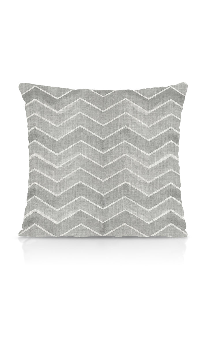 Chevron Print Home Textile Fabric Material By the Metre (Eggshell White/ Grey)
