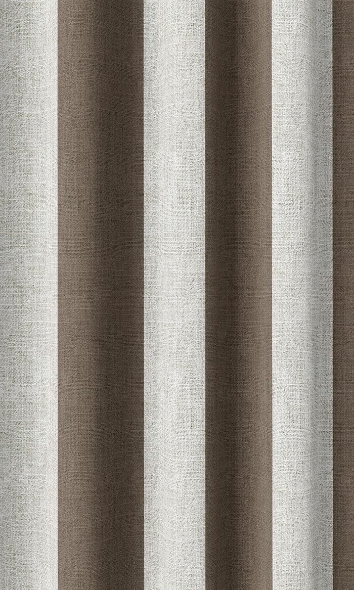 Geometric Print Drapery (Brown/ White)