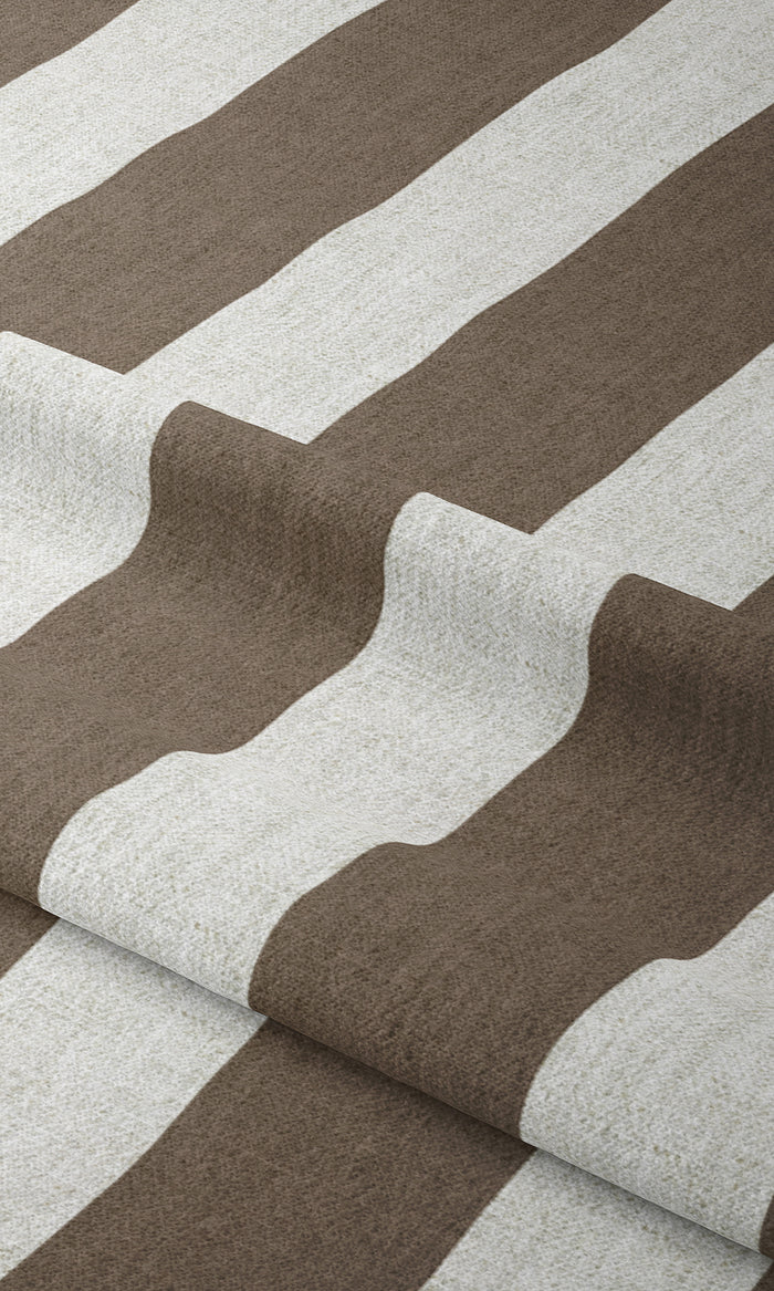 Geometric Print Drapery for Living, Bedroom, Kitchen, Bathroom (Brown/ White)