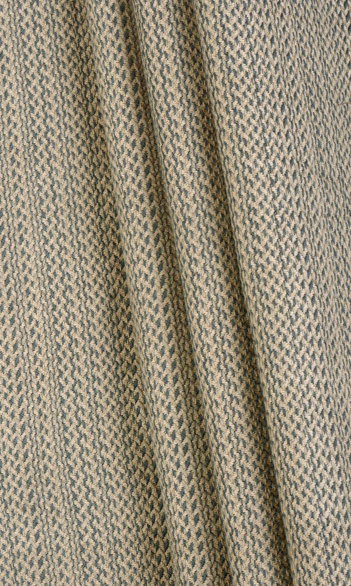 Cotton Curtains / Drapes / Window Drapery Panels (Blue/ Beige)