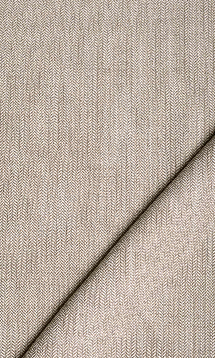 Herringbone Textured Home Textile Fabric Material By the Metre (Cedar Brown)