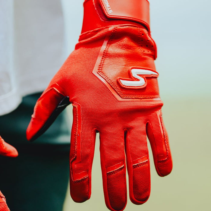 Color Crush Batting Gloves - Red (Bee Logo)