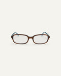 Face shot of Bonnie Clyde Comedy optical in teal demi.
