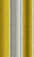 Striped Print Drapes (Linen White/ Yellow)