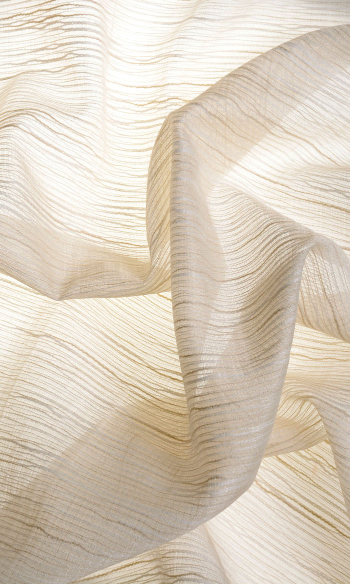 Sheer Fabric Material By the Metre (Warm Ivory)