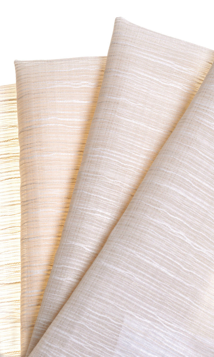 Sheer Pinch Pleat, Rod Pocket, Eyelet Curtains (Warm Ivory)
