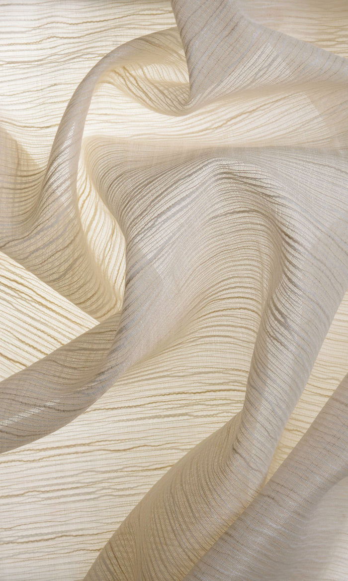 Sheer Curtains / Drapes / Window Drapery Panels (Warm Ivory)