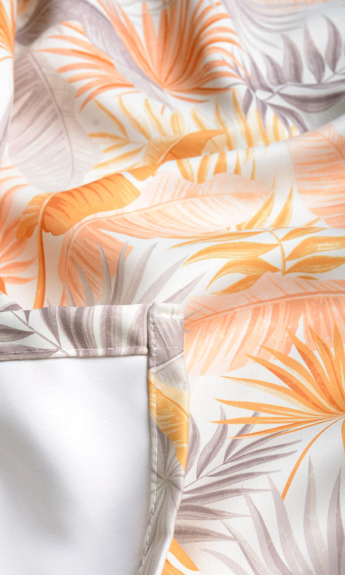 Botanical Floral Fabric By the Metre for Curtains & Drapes (Yellow/ Orange)