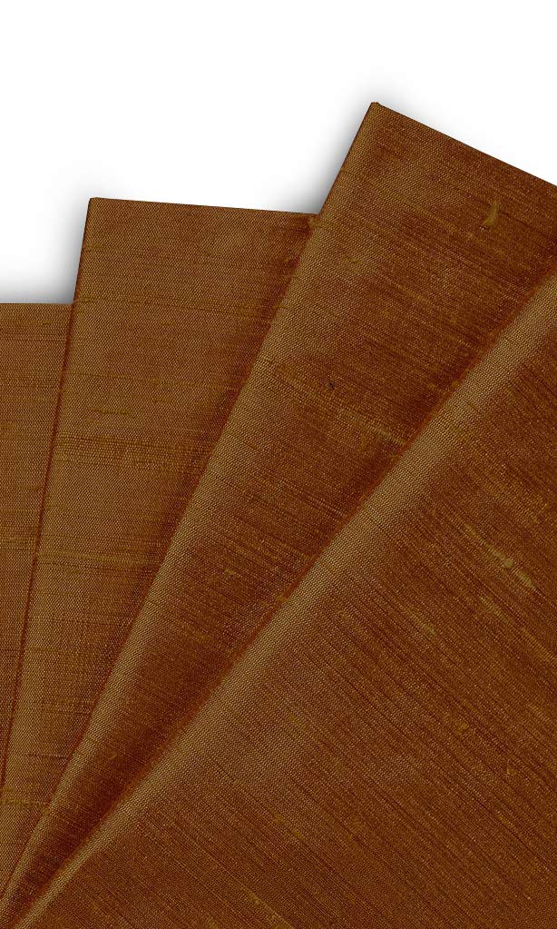 Pure Silk Curtains for Living, Bedroom, Kitchen, Bathroom (Copper Orange)
