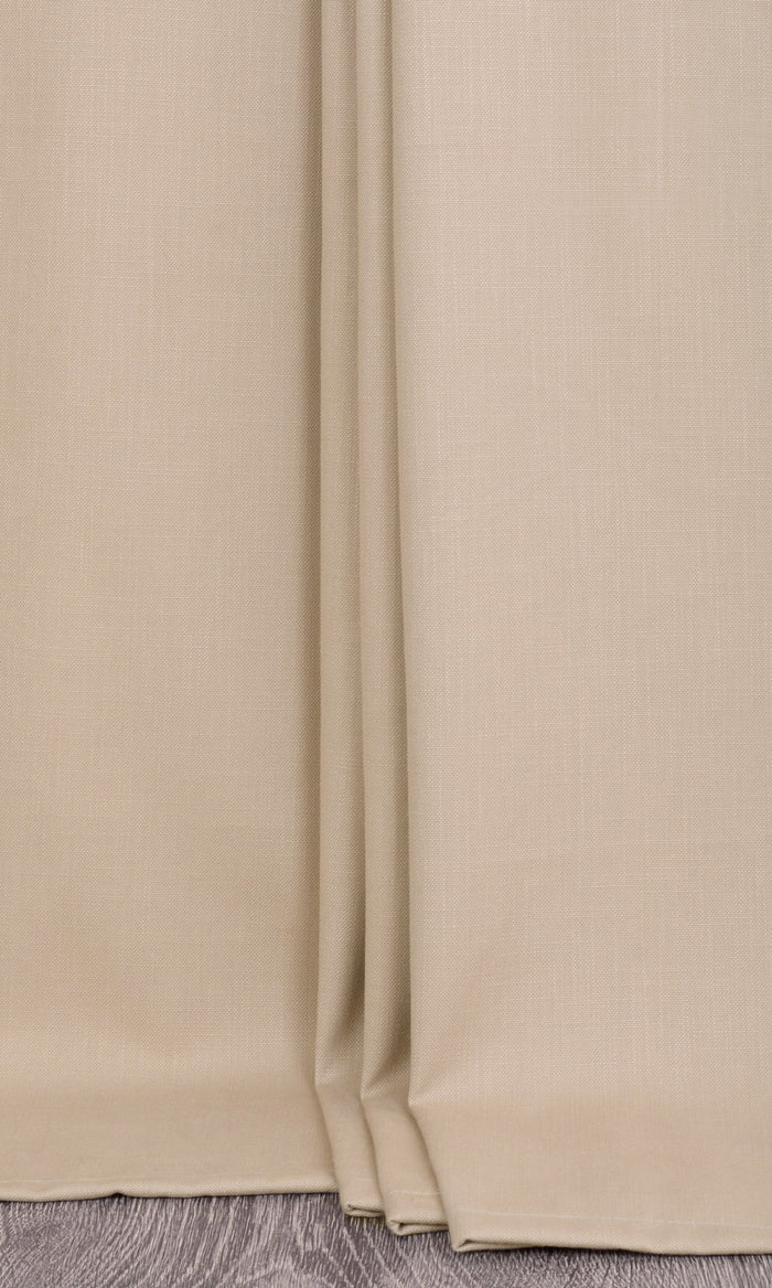 Poly-Cotton Curtains / Drapes / Window Drapery Panels (Brown)