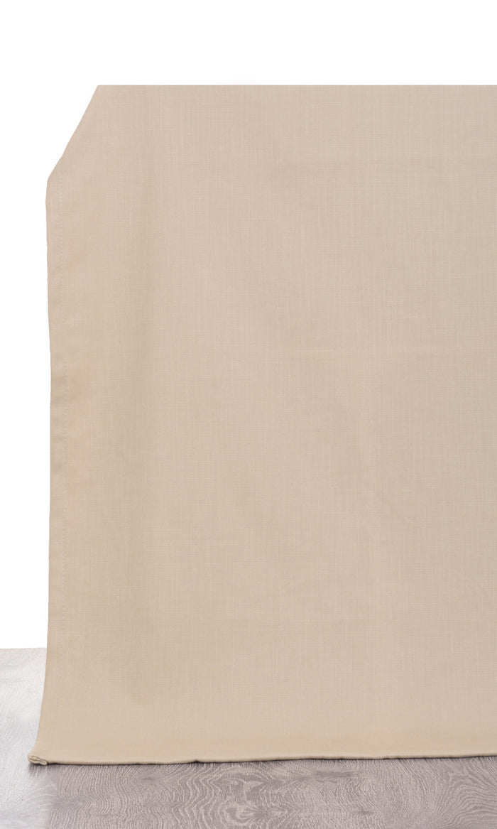 Poly-Cotton Any Size Style Curtains (Brown)
