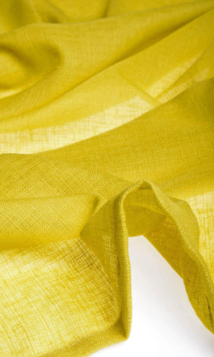Sheer Home Textile Fabric Material By the Metre (Yellow)