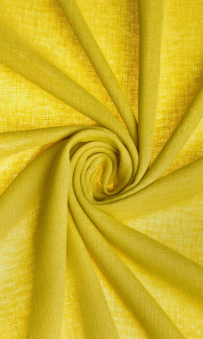 Sheer Curtains / Drapes / Window Drapery Panels (Yellow)