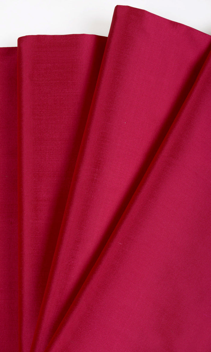 Shantung Silk Curtains (Ruby Pink) Extra Long Short Wide