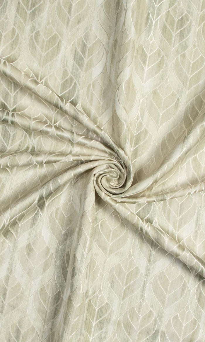 Petal Patterned Window Treatments Fabric By the Metre (Soft Green)