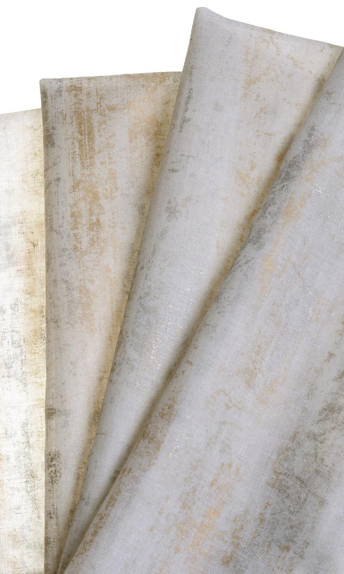 Printed Sheer Curtains (Metallic Golden/ Yellow) Extra Long Short Wide