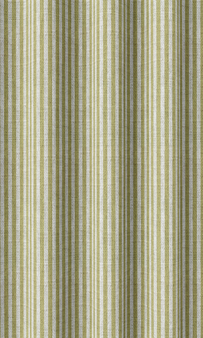 Striped Curtains (Chartreuse Green/ White)