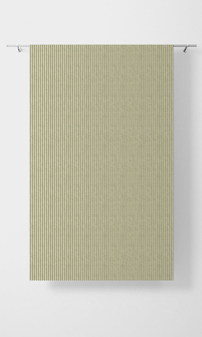 Striped Pinch Pleat, Rod Pocket, Eyelet Curtains (Chartreuse Green/ White)