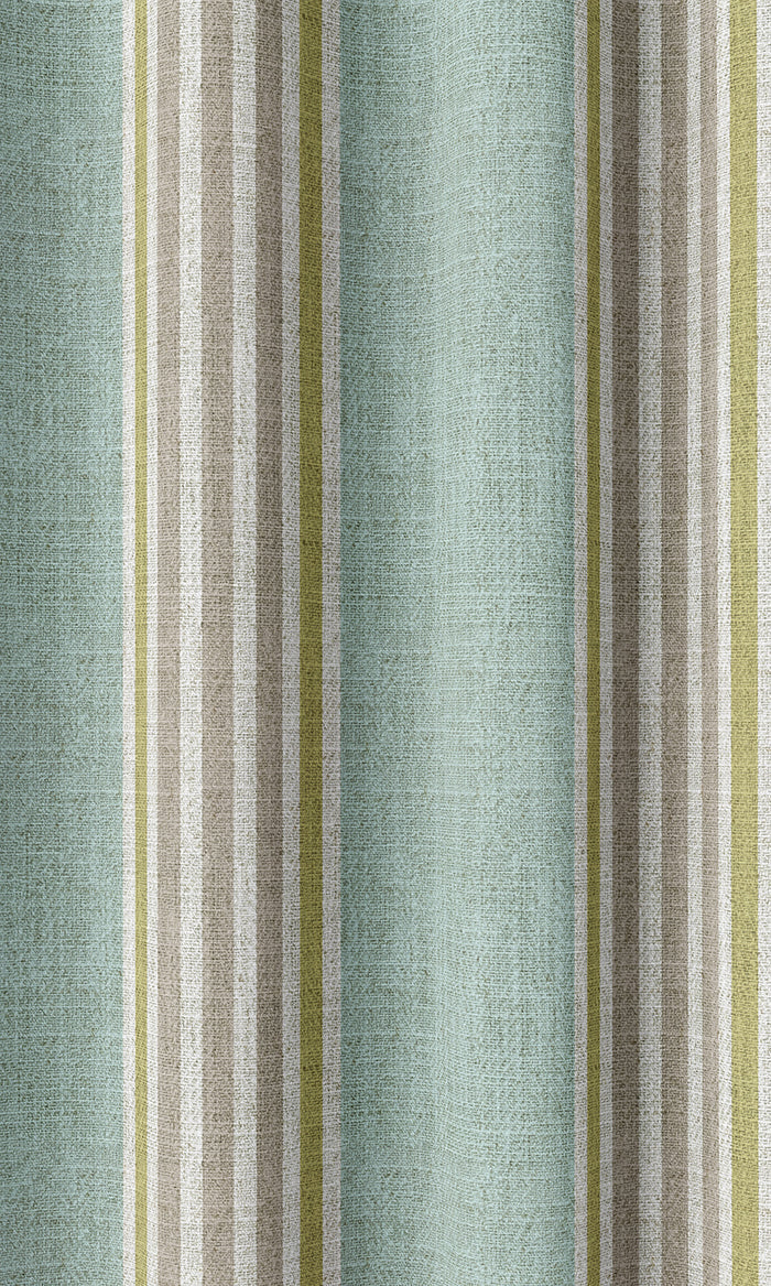 Striped Home Décor Fabric By the Metre (Turquoise Blue/ Green)