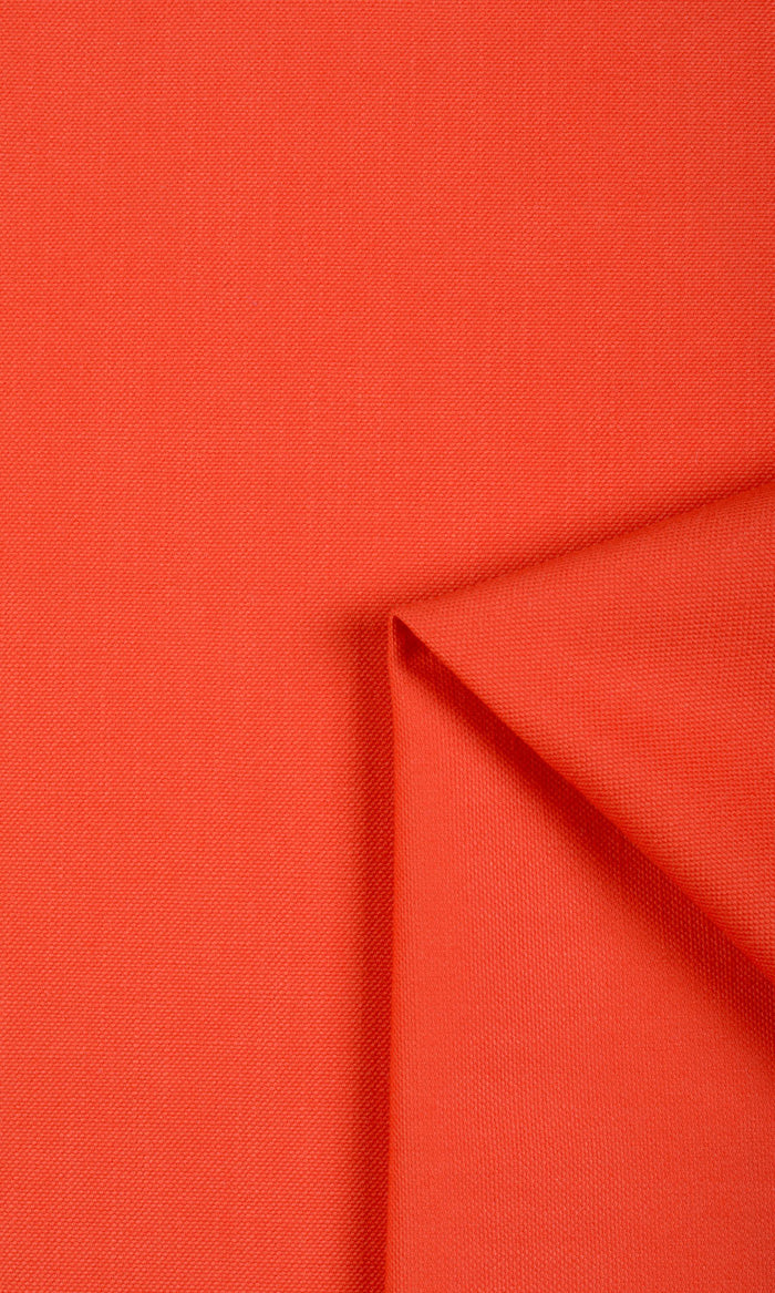 Cotton Blend Pinch Pleat, Rod Pocket, Eyelet Curtains (Orange/ Red)