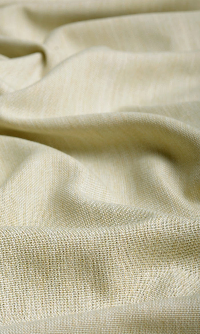 Plain Linen Texture Home Textile Fabric Material By the Metre (Pale Yellow-Green)