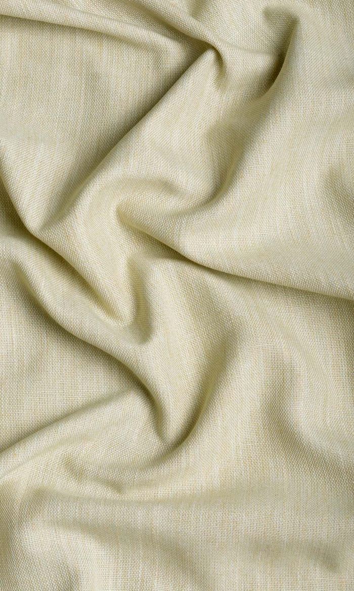 Plain Linen Texture Fabric Material By the Metre (Pale Yellow-Green)