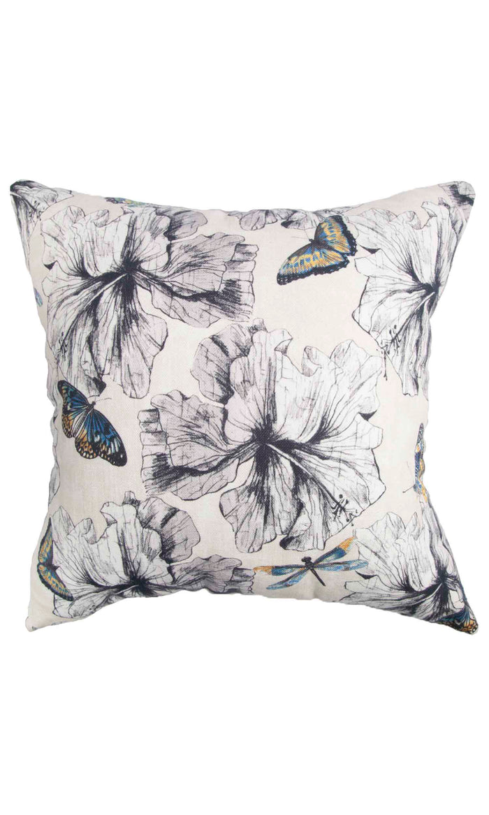 Butterfly Print Cotton Drapes (Yellow) Extra Long Short Wide