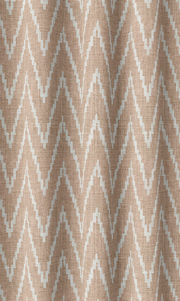 Chevron Print Home Décor Fabric By the Metre (Blush Pink/ White)